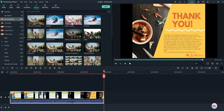 Filmora Special effects and transitions Filmora Special effects and transitions